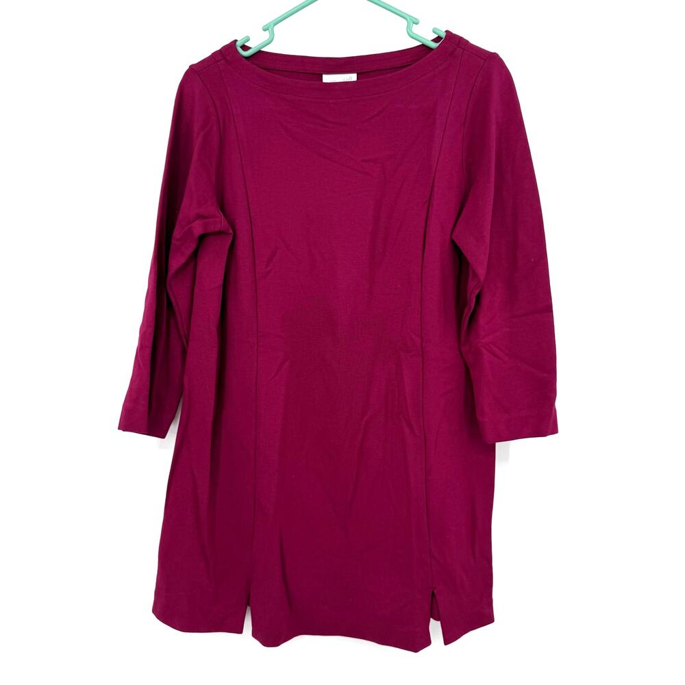 J. Jill Size Small Ponte Tunic Blouse Top Shirt Purple Burgundy Color Longer NWT